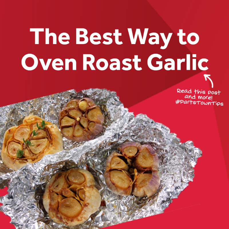 PartsTown's tweet photo. Garlic is a classic ingredient in most dishes. With just the power of a few simple ingredients and an oven, a commercial kitchen or home can make incredible roasted garlic. #PartsTownTips #GarlicTips #CookingTips