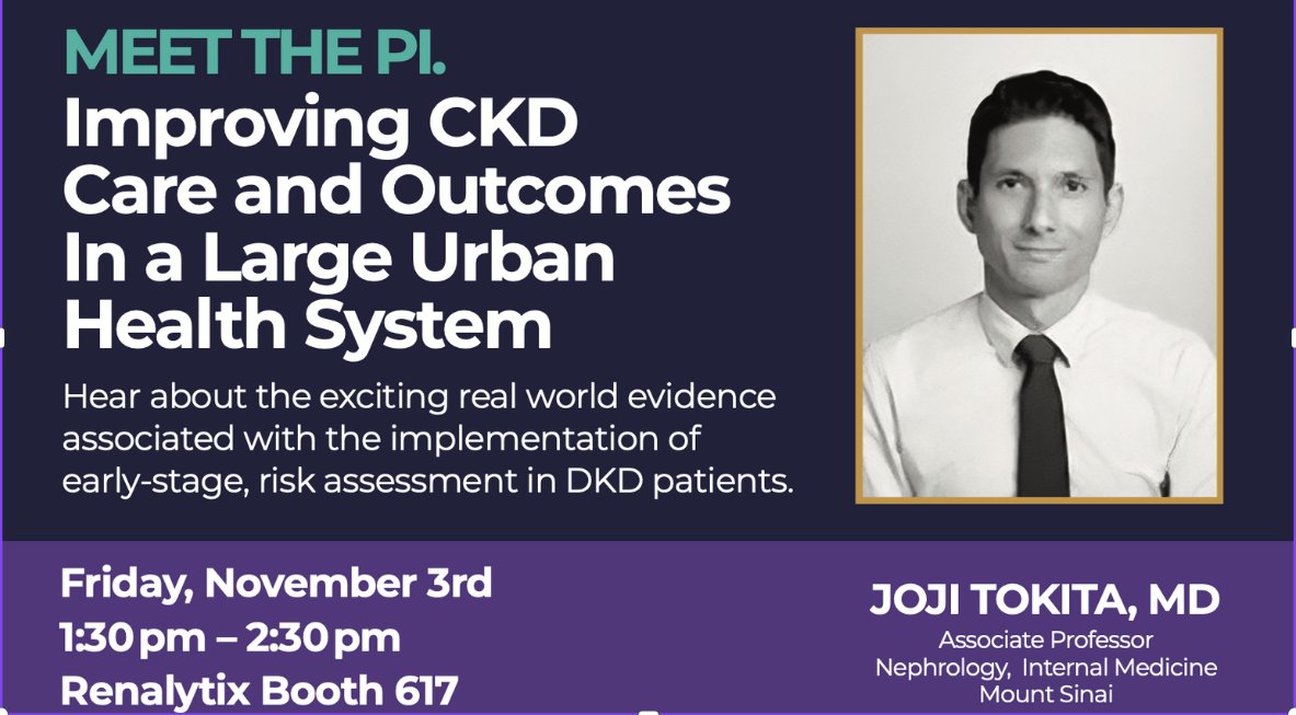A SPECIAL REAL WORLD EVIDENCE PREVIEW: Tomorrow, Friday at 1:30 at booth #617, you will want to attend this discussion about how implementing KidneyIntelX, an early-stage risk assessment test, in DKD patients, helped improve care and outcomes at a large health system.