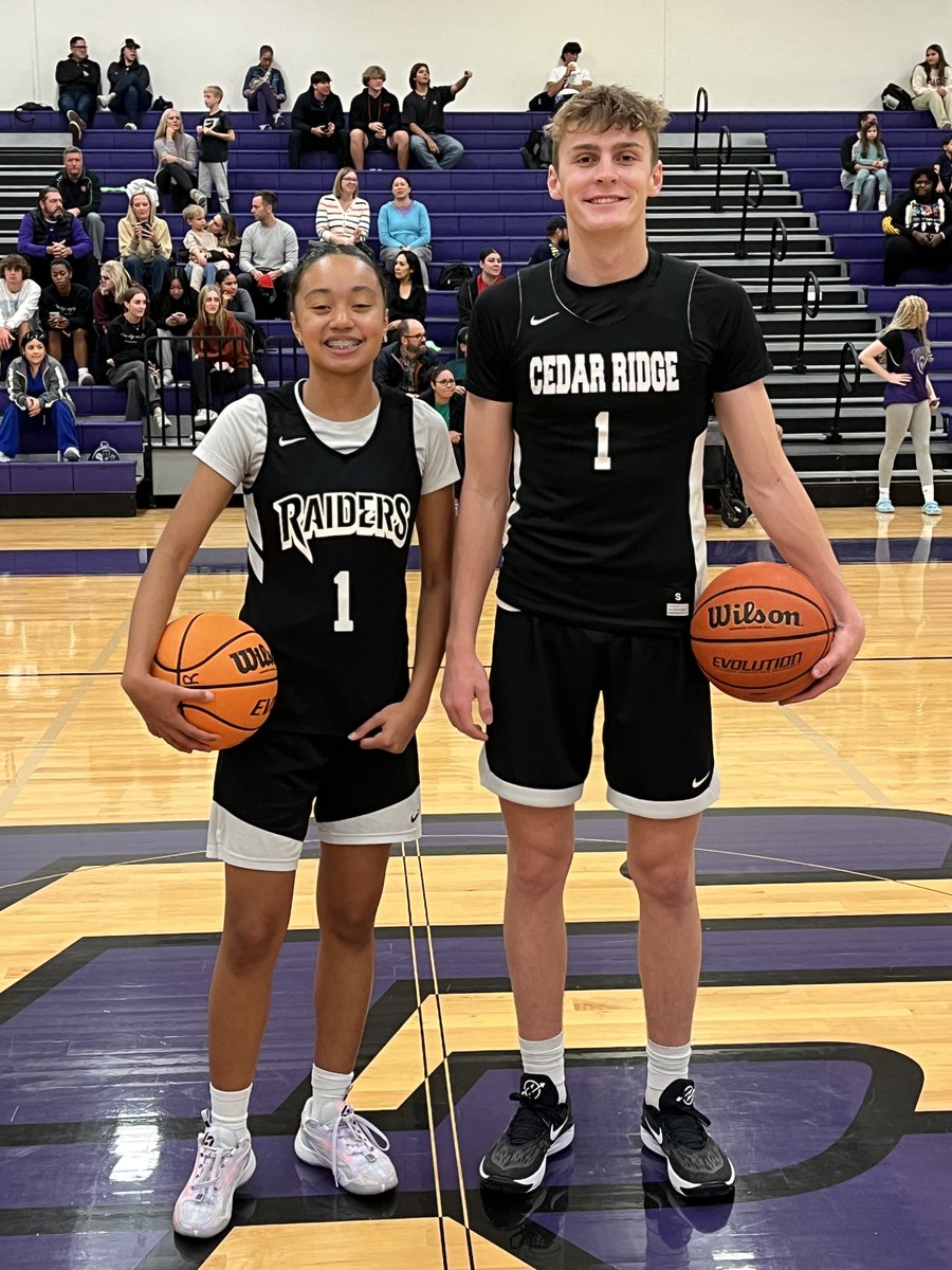Congratulations to Peyton Dulin and Chanel Embra for winning our 3pt contest at #RaiderMadness!
 <a href="/CedarRidgeWBB/">Lady Raiders</a> <a href="/CedarRidgeHigh/">CRHS</a> <a href="/RaiderNationCR/">Cedar Ridge Sports</a>