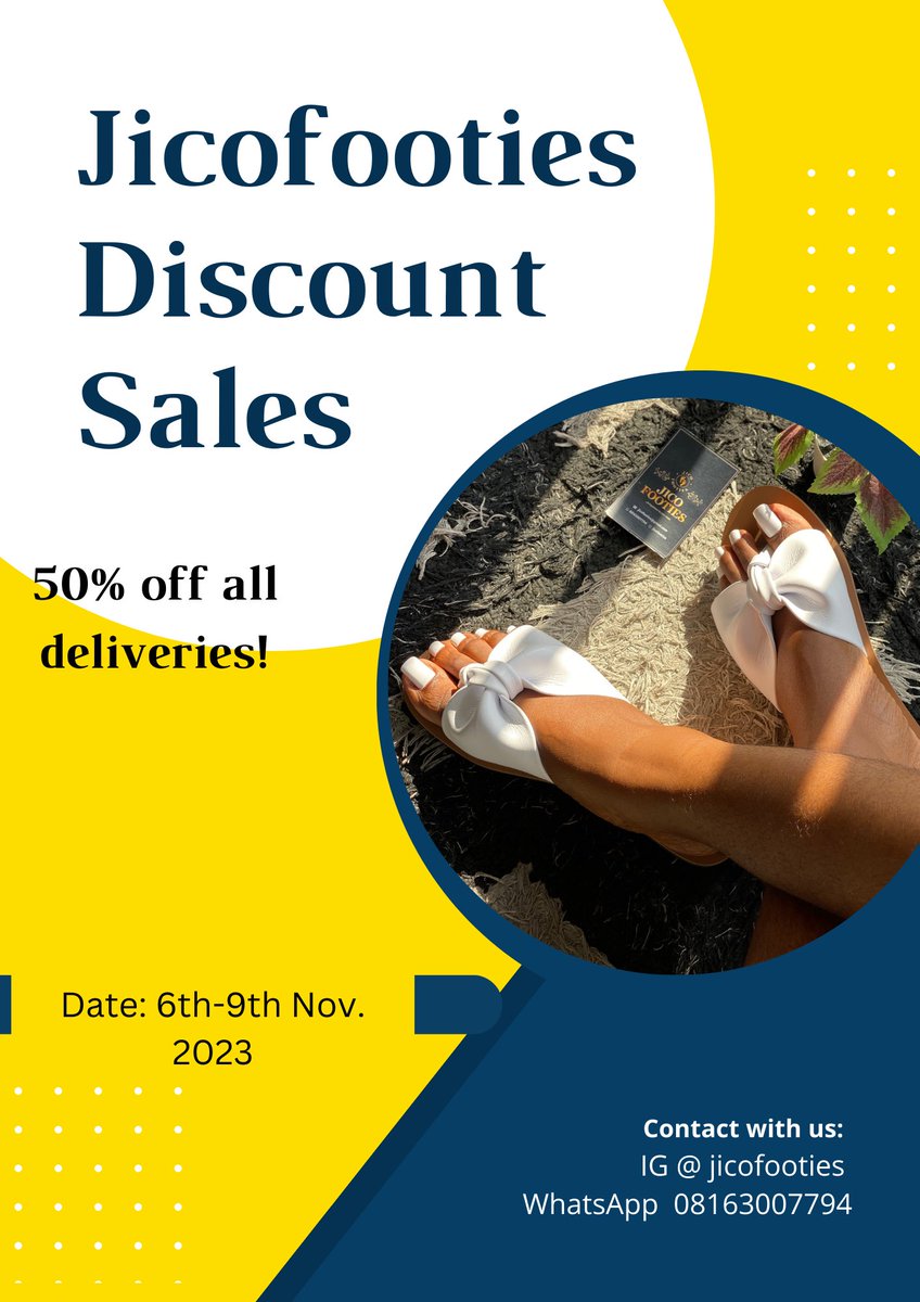 JicoFooties's tweet photo. You definitely don’t want to miss out on this amazing offer🥳 

Jicofooties is offering 50% off on all deliveries😱 and free deliveries for orders above three pairs irrespective of your location 🥵
Don’t miss it!

#AkwaIbomTwitter #antireport  #handmadefootwears   #uyoshoemaker https://t.co/KrAW2CBfIY