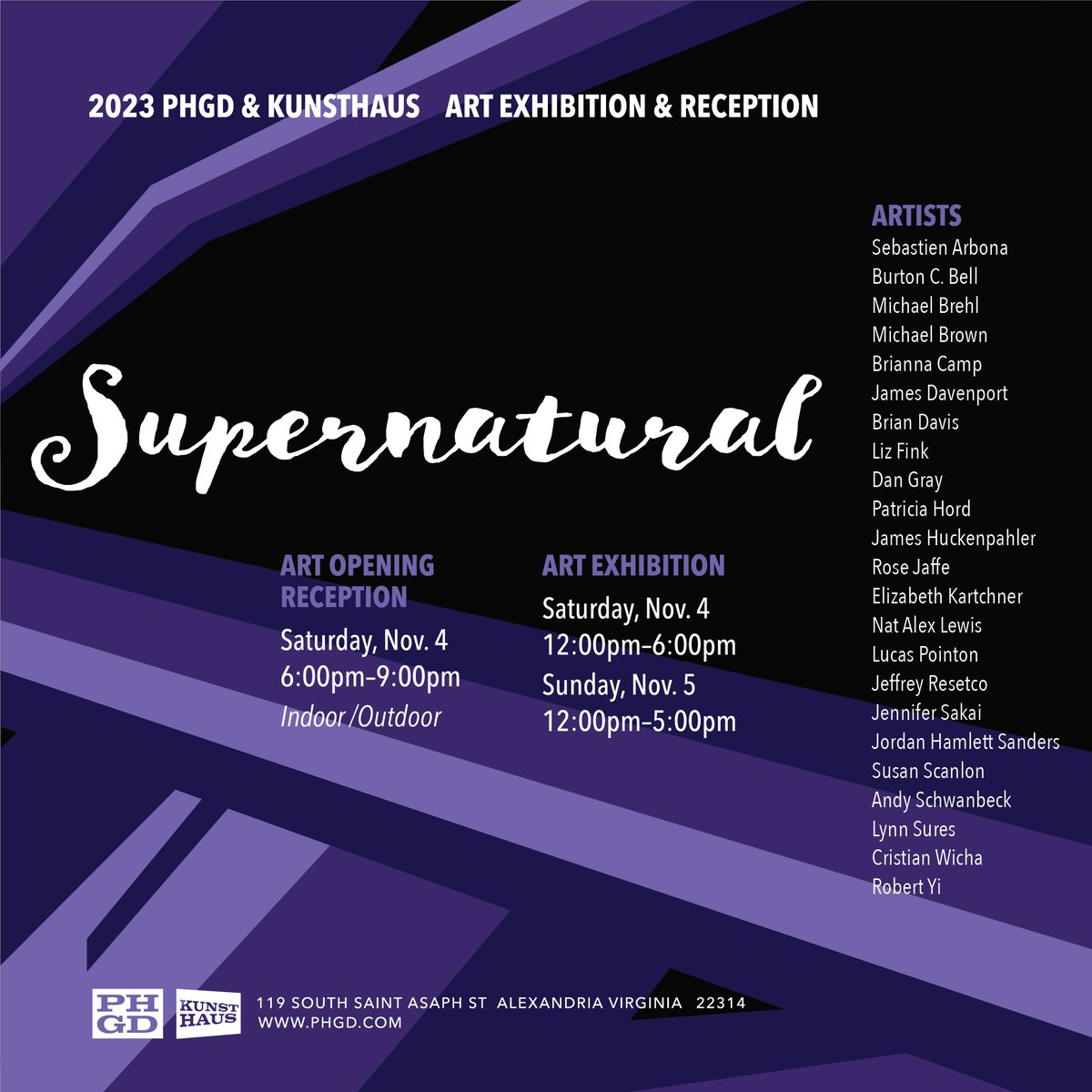 If you are in the #washingtondc area please come to the Kunst Haus Gallery on Saturday, November 4 to meet a wonderful collection of artists exhibiting interpretations of #supernatural. I will be attending the Artist Reception saturday evening!