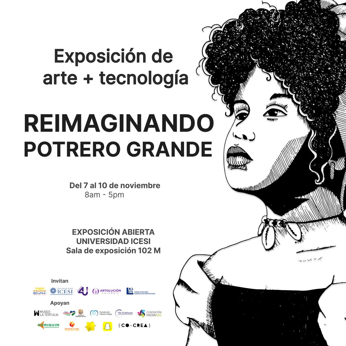 SomosPacificoTC's tweet photo. Regresa la exposición "Reimaginando Potrero Grande" Arte + Tecnología 
 Ahora podrás disfrutarla en la Universidad Icesi del 7 al 10 de noviembre. https://t.co/TR6lPZVKAF