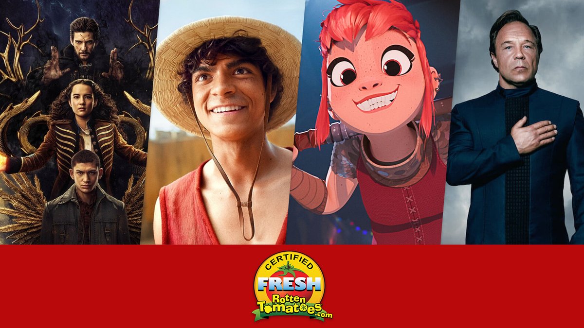 29 Netflix Originals have received a CERTIFIED FRESH rating from <a href="/RottenTomatoes/">Rotten Tomatoes 🍅</a> in 2023.

Among the titles to get the esteemed rating includes #ONEPIECE, Shadow &amp; Bone, #Nimona, Bodies, Extraction 2, NYAD, Rustin, and many more!

whats-on-netflix.com/what-to-watch/…