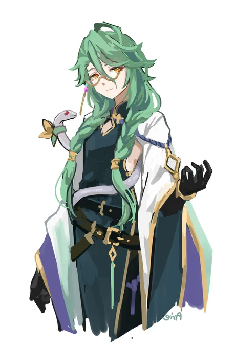三つ編みの白朮先生が描きたかった 