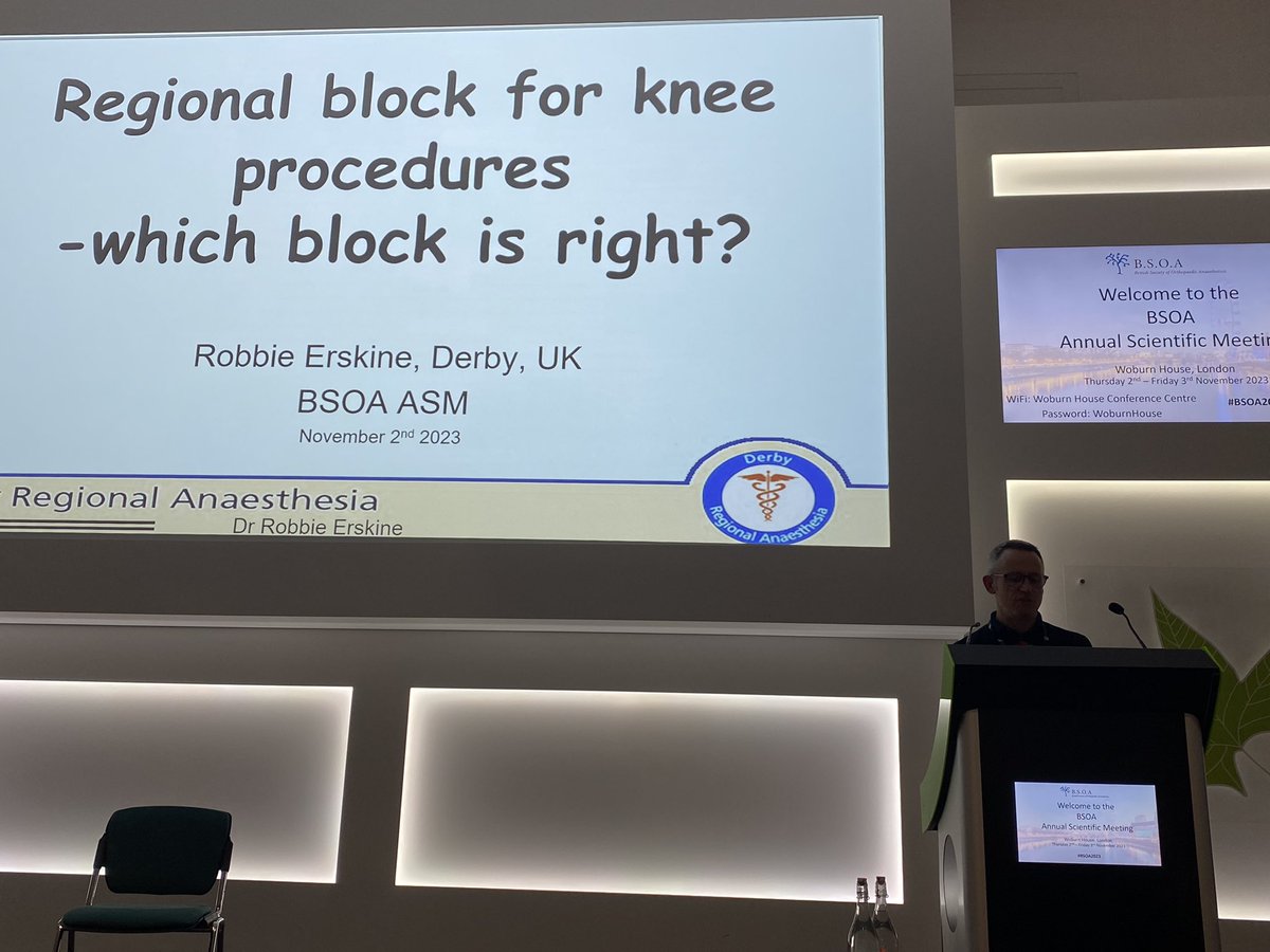 Excellent talk on knee analgesia.