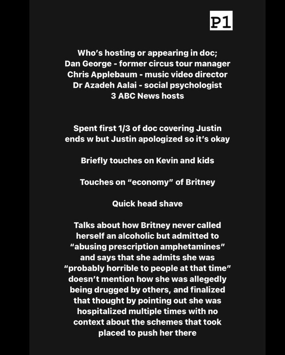 britneys369's tweet photo. Shared from Instagram by • @thegangfreesbritney I watched this garbage “doc” so you don’t have to. Here’s my sloppy 1am notes. Don’t waste your time.
#britneyspears #britney #freebritney2023 #freebritneyforrealthistime #freebritneyspears #itsbritney #abc #whereisbritney https://t.co/ybjWbuIVHn