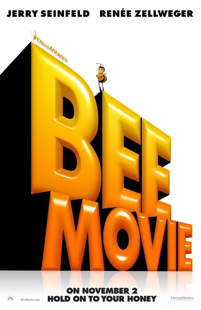 UJStrikesBack's tweet photo. Happy 16th Anniversary to Bee Movie! 🥳🎉
#BeeMovie #RenéeZellweger #BarryLevinson #KathyBates @Oprah #RayLiotta #JohnGoodman #RipTorn #AlexMcDowell #JanePoole #NickFletcher #SpikeFeresten #BarryMarder #AndyRobin #MarkSwift @CSteinberg9 #SimonJSmith @HicknerSteve @DreamWorks https://t.co/1KV92wEqLC