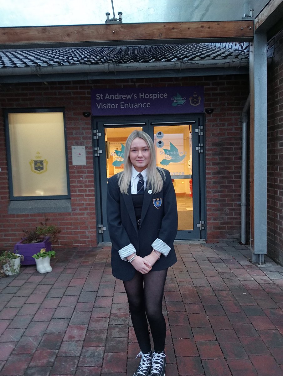 StAndrewHospice's tweet photo. This afternoon we had the great pleasure of meeting Darci.

She is the newest Hospice ambassador @AirdrieAcademy 

She already has her first activity planned and will be selling Hospice Christmas Cards and Calendars at parents night over the next 2 weeks.

Thank you Darci 👏👏 https://t.co/e4fFeUBmxr