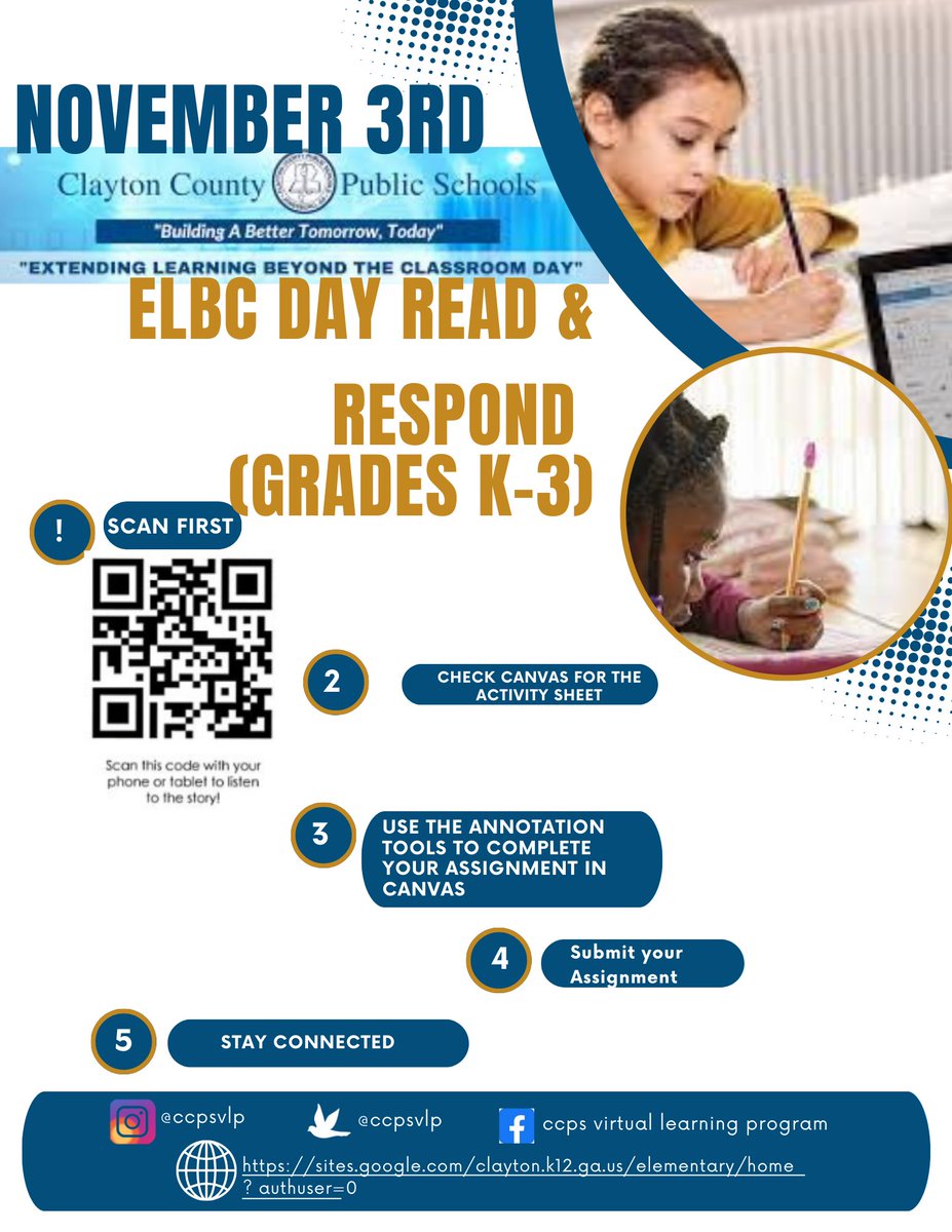 Get ready for an interactive reading adventure! Scan, listen, and dive into the story with ELBC DAY READ AND RESPOND. 📚✨

@ccpsnews 

#CCPSVLP #CCPS #ELBCDAY