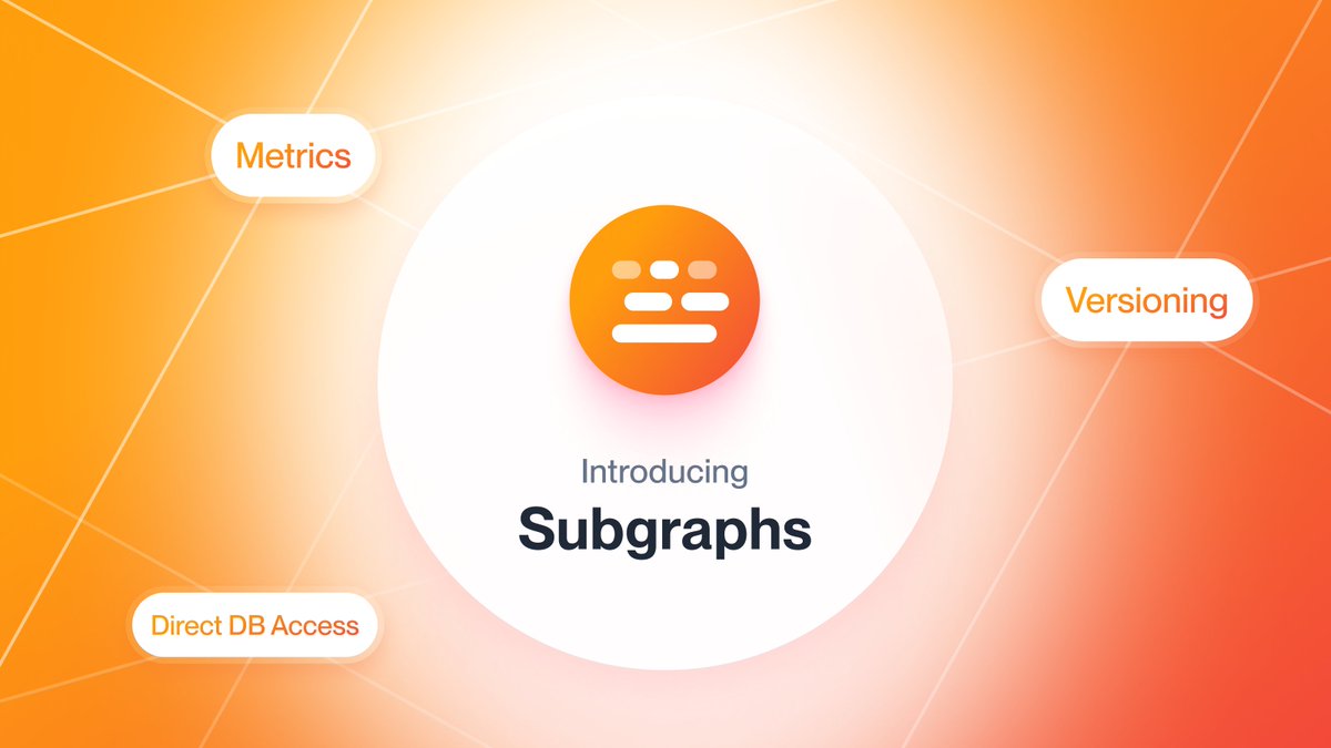1/ Subgraphs are available for free to everyone starting today

Get started with fast, custom GraphQL APIs in minutes ⬇️