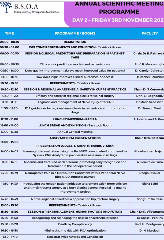 Programme for 3/11/23.