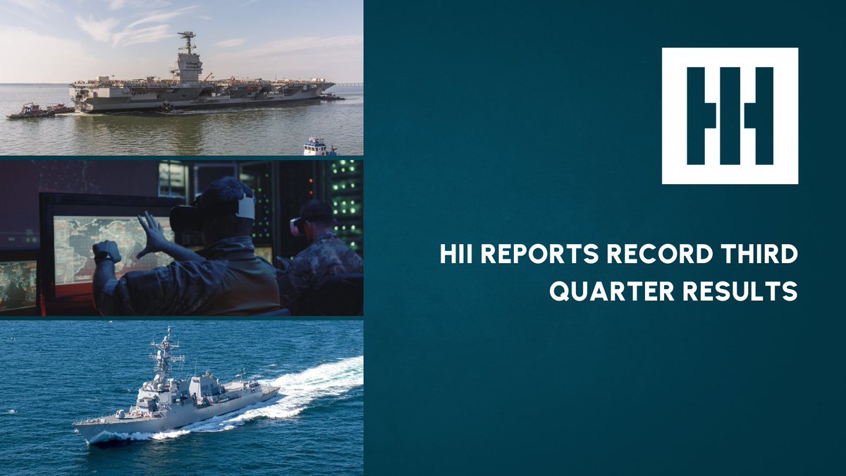 HII reported record third quarter 2023  revenues of $2.8 billion, up 7.2% from the third quarter of 2022, driven primarily by growth at our #MissionTechnologies and #IngallsShipbuilding segments.

Read more in HII's newsroom: hii.com/news/hii-repor…