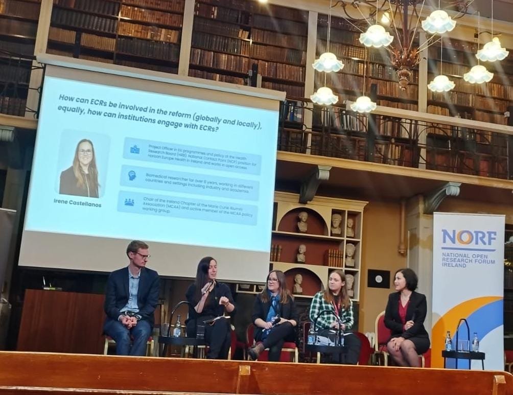 Fantastic perspectives brought by my brilliant colleagues: @naubertbonn @sharpmelk @ste_mueller @Casiren @etothczifra on #ECRs & #ResearcAssessment. Thank you for the enriching discussion @norfireland
#NORFest2023