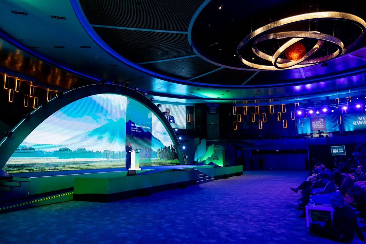 visit_burundi's tweet photo. The Vice President of the Republic of Burundi Prosper Bazombanza shared an opening remarks and Burundi's vision in tourism sector during the @WTTC 2023 where the CEO of Visit Burundi Bruce Niyonzima and other global leaders participated at the official opening of the 23rd @WTTC https://t.co/tKpsiDmdO1