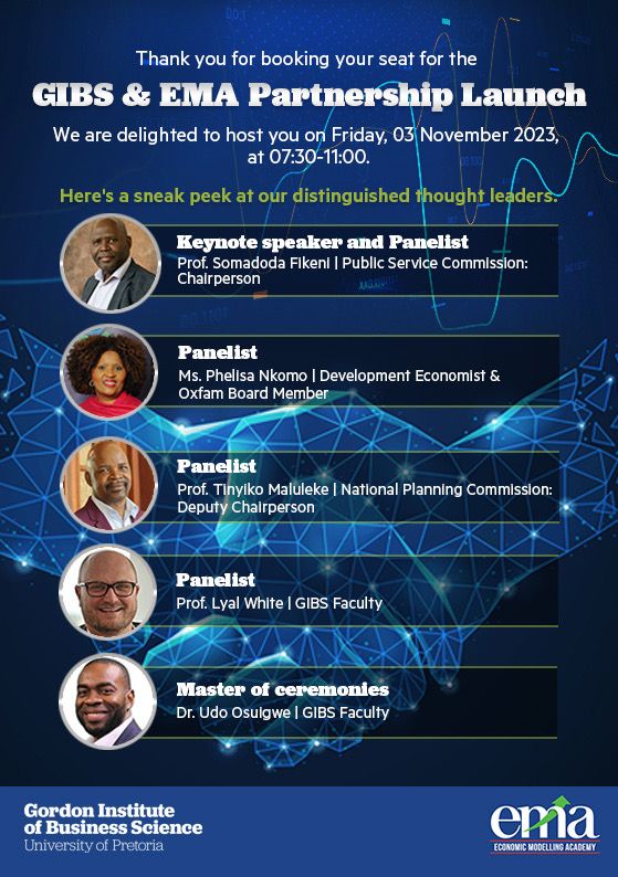 economic_EMA's tweet photo. Watch out for critical insights and burning questions emanating from the @economic_EMA-@GIBS_SA collaboration launch. 

Our panelists will discuss “Building capacity for the successful design of future economies. How do we do it?”

Check out the panel ↘️ https://t.co/6YxvYI2NMY