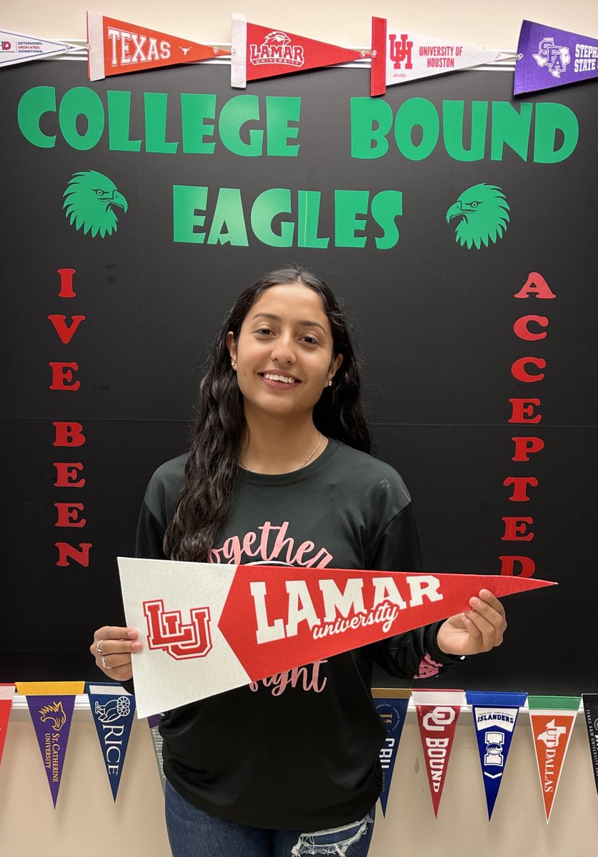 PHSCollegeRoom's tweet photo. Congratulations to Bryana Cisneros on her acceptance to @IslandCampus and @LamarUniversity #collegeaccepted #collegeboundeagle #futureislander #futurecardinal #classof2024 @PasadenaHigh @PasadenaISD_TX @GenerationTexas @AdvisingCorps @AdviseTX https://t.co/HAmnI3rS1x