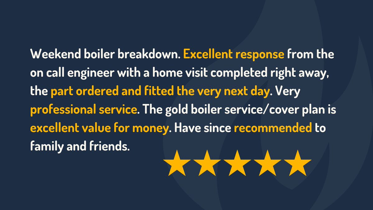 Gasglowltd's tweet photo. From our of our Gold Boiler Maintenance package customer after we were called out on a Sunday morning. 

 Thank you for taking the time to leave us a review https://t.co/0Y4gMVHvbp
