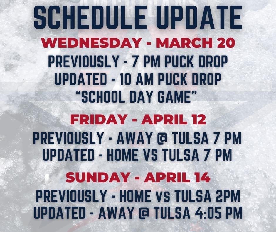 bestechlmascot's tweet photo. 🚨 Adjust your calendars to reflect the recent changes! We don’t want to miss you at the games! #scheduleupdates #redkingdom #season15 #wherewillyoube https://t.co/7tvpgwKc6B