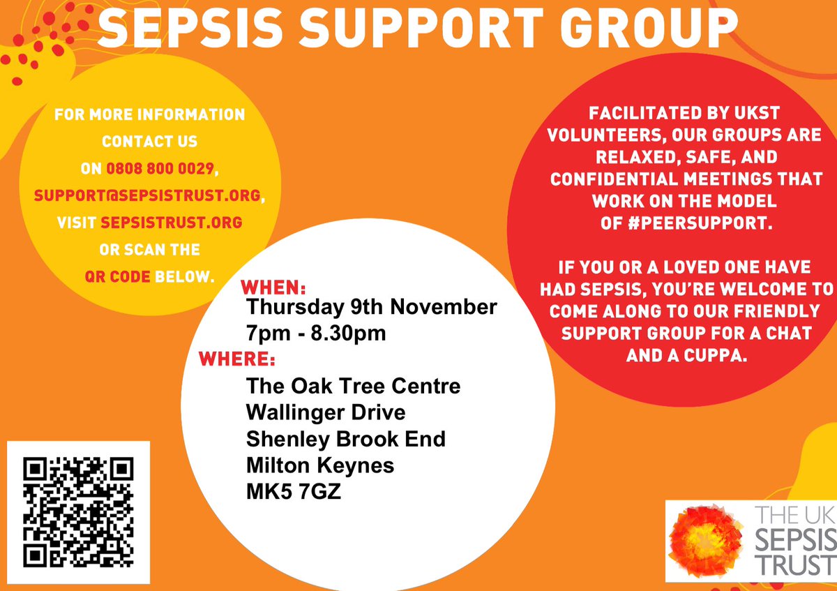 kims2ndchance's tweet photo. Next Thursday 9th November is our next meeting
Everyone is welcome bring a friend or family member for support if you wish
Please comment if you’re planning to attend for numbers
Free parking
@UKSepsisTrust
#sepsissurvivors #sepsissupportgroup https://t.co/wRsnED4yFO