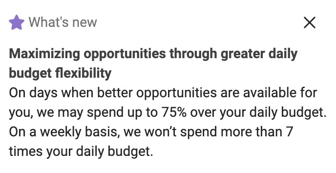 Gil David (@gil_rundmg) on Twitter photo This is kinda scary... new update from FB, probably why ads manager is so bugged today. Potentially going 75% over daily budget is crazy.
Photo courtesy of <a href="/jonloomer/">Jon Loomer</a> This is kinda scary... new update from FB, probably why ads manager is so bugged today. Potentially going 75% over daily budget is crazy.
Photo courtesy of <a href="/jonloomer/">Jon Loomer</a>