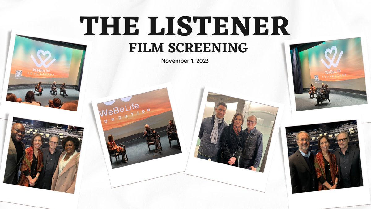 webelifeinc's tweet photo. So fortunate to have Director #SteveBuscemi and Writer #AlessandroCamon for this special screening of #TheListener – such a critical story for our time! So many in our communities are hurting. Thank you to all the real-life Listeners! #MentalHealth #WellBeing #WeBe https://t.co/ClXNvqSgTm