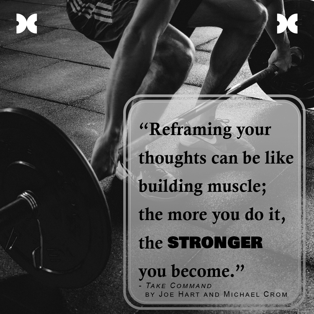 josephkhart's tweet photo. "Reframing your thoughts can be like building muscle; the more you do it, the stronger you become." Learn more about Take Command at: 
https://t.co/9Rz446QNaK 

#DcTakeCommand #TakeCommandBook #DaleCarnegie #leadership #reframing https://t.co/A5VnRlkOr6
