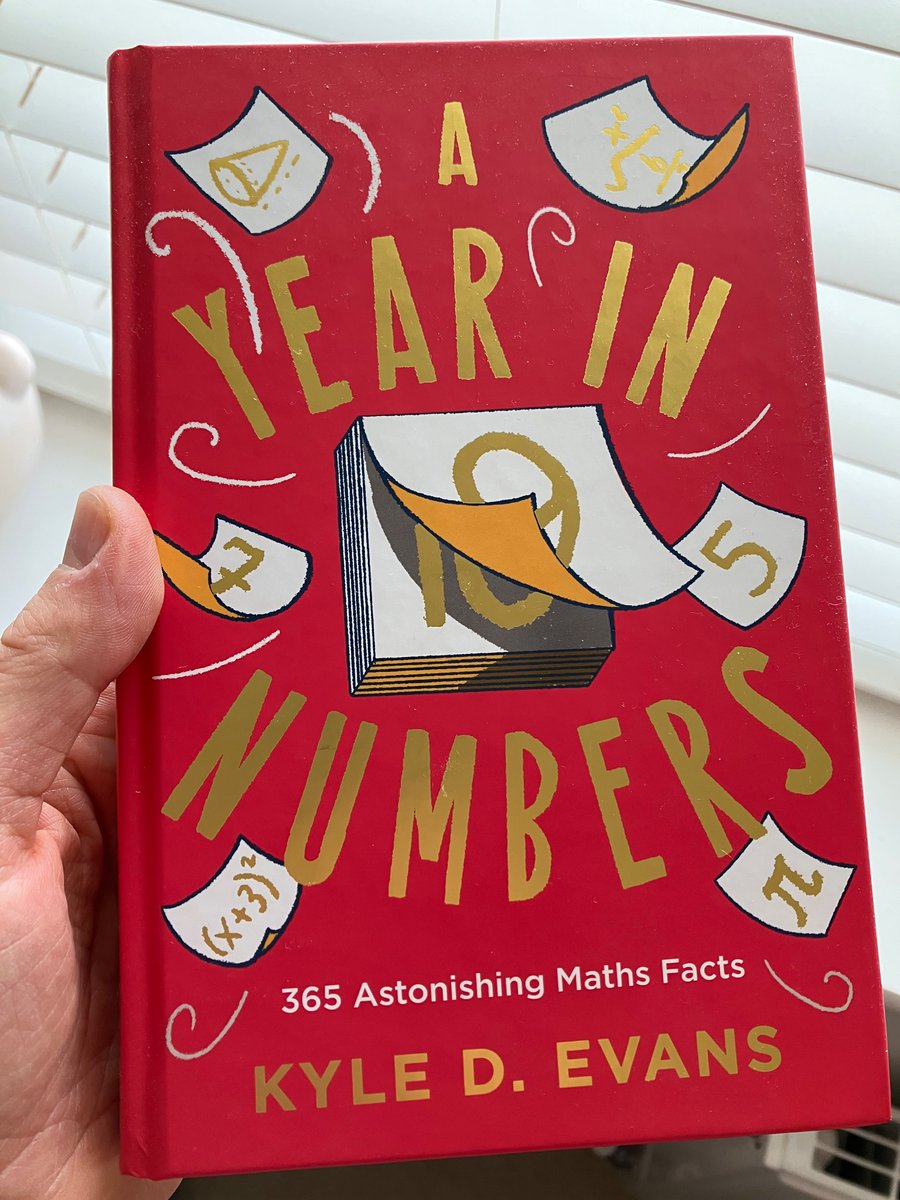 kyledevans's tweet image. 🍾 🎉 A YEAR IN NUMBERS IS OUT TODAY 🎉🍾
366 mathematical morsels to keep you warm the whole year through! It’s the perfect gift :)
I loved putting this together, and I hope you love reading it.
Links below x