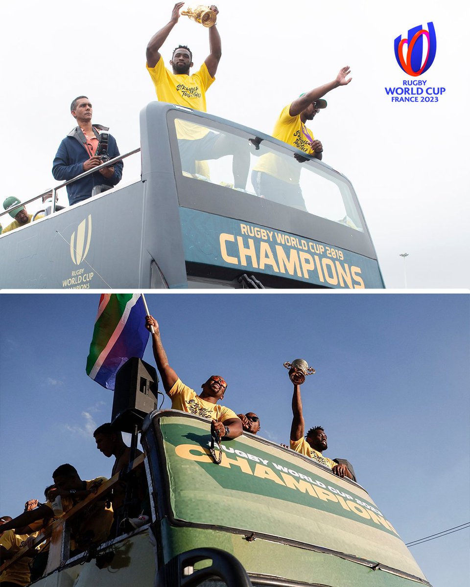 rugbyworldcup's tweet photo. 2019 ➡️ 2023 🇿🇦

#RWC2023 https://t.co/aAP9OQU8qH