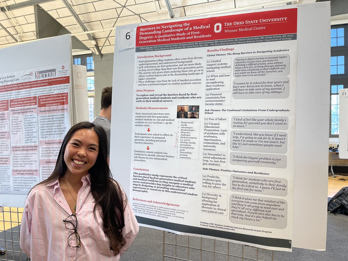 Ohio State Wexner Medical Center Urology Dept. (@osu_urology) on Twitter photo Undergraduate Tiffany Nguyen presents some of her collaborative research with <a href="/TashaPosidPhD/">Tasha Posid, PhD</a> on barriers faced by #firstgen medical students and residents at today’s <a href="/ugresearchOSU/">UR&CI at Ohio State</a> Autumn Undergraduate Research Forum 👏 #firstgendocs #Pipeline <a href="/OSUWexMed/">The Ohio State University Wexner Medical Center</a> <a href="/FirstGenOSU/">First-Generation Pre-Medical Student Association</a> Undergraduate Tiffany Nguyen presents some of her collaborative research with <a href="/TashaPosidPhD/">Tasha Posid, PhD</a> on barriers faced by #firstgen medical students and residents at today’s <a href="/ugresearchOSU/">UR&CI at Ohio State</a> Autumn Undergraduate Research Forum 👏 #firstgendocs #Pipeline <a href="/OSUWexMed/">The Ohio State University Wexner Medical Center</a> <a href="/FirstGenOSU/">First-Generation Pre-Medical Student Association</a>