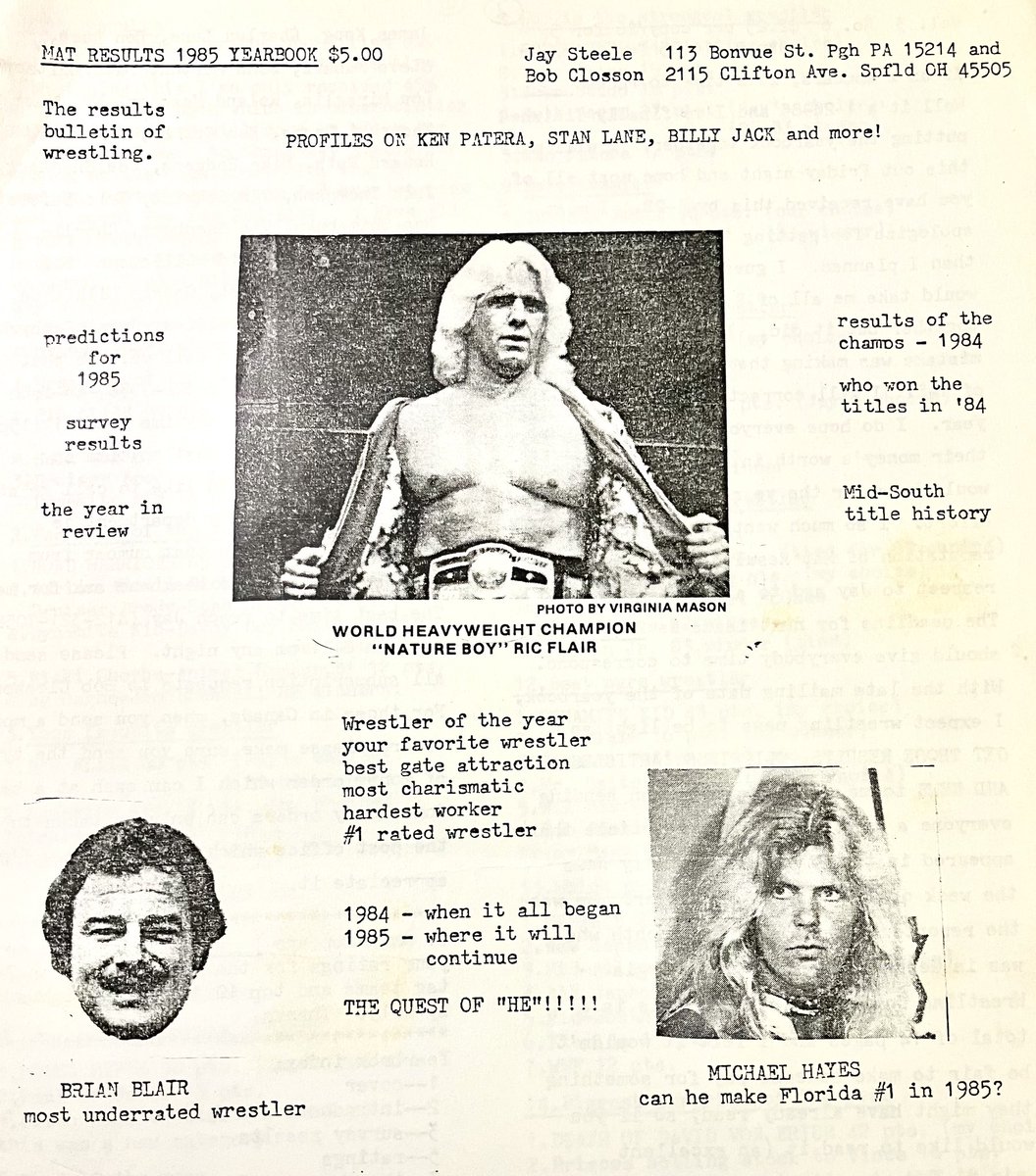 Most of you know <a href="/TimHornbaker/">Tim Hornbaker</a> and I have been digitizing the remains of the PWHF in Texas. That includes old bulletins and look how <a href="/CACReunion/">Cauliflower Alley Club</a> prez <a href="/Killerbee1B/">B Brian Blair 🇺🇸</a> popped up on a fangram.