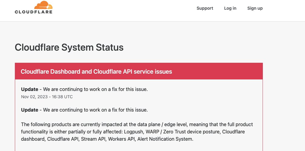 Asking for a friend: Do you currently also see problems with #cloudflare? Not funny tbh