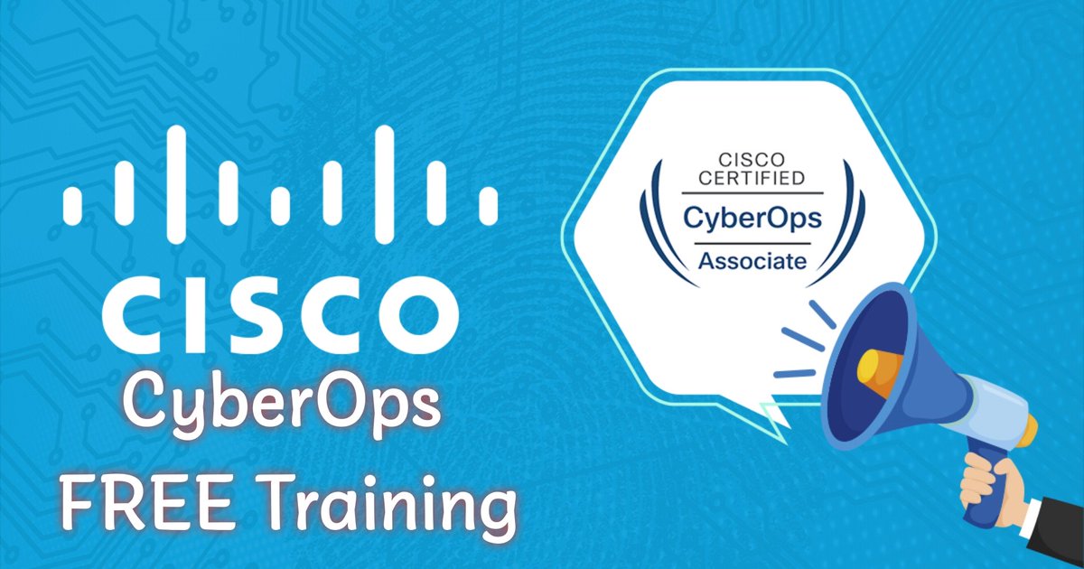 ZabihullahAtal's tweet image. Cisco CyberOps Associate FREE Training!
Launch your Career in Cybersecurity Operations with CyberOps Associate!
The CyberOps Associate training cover knowledge and skills related to:
-Security concepts,
-Security monitoring,
-Detect and respond to cybersecurity threats,…