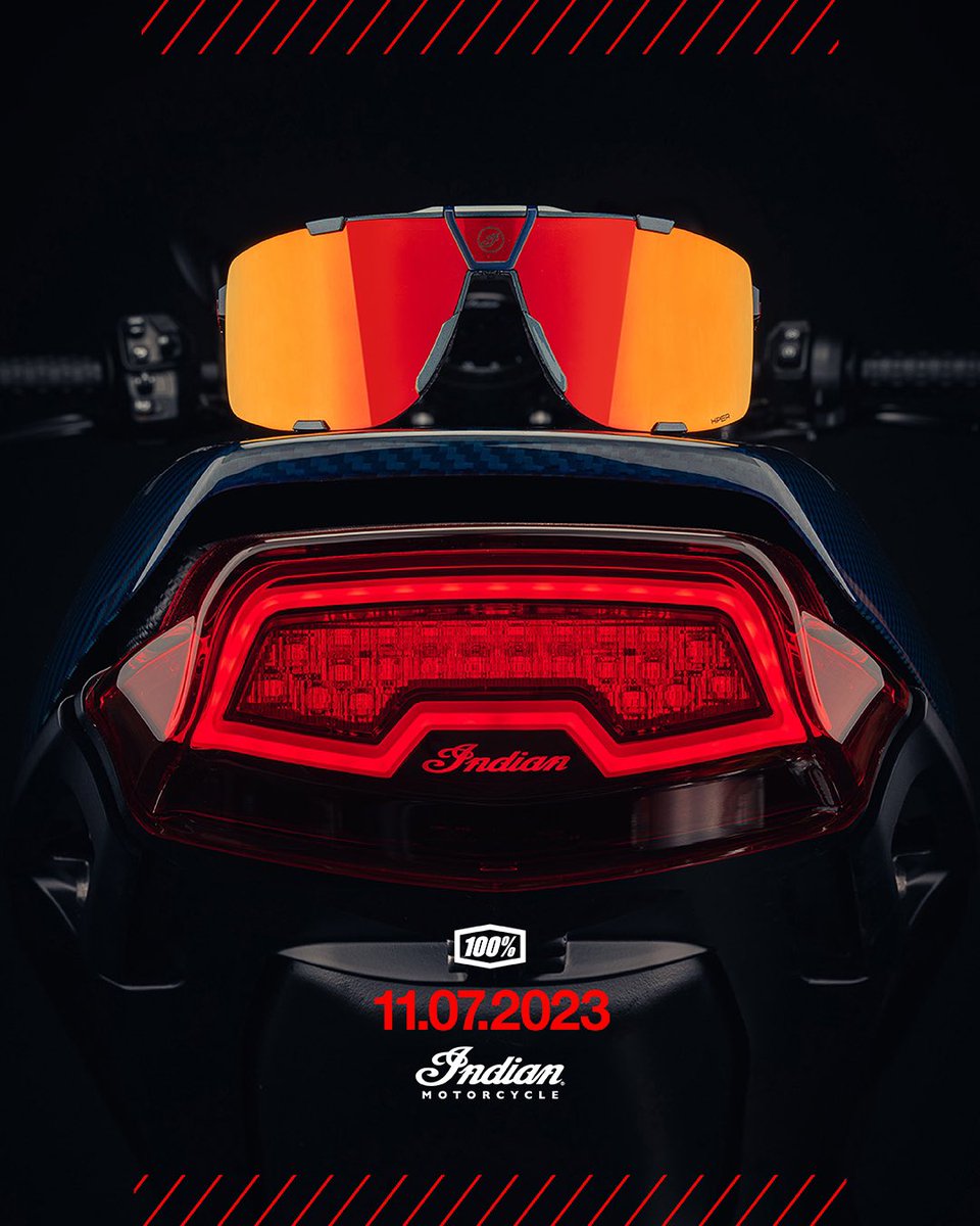 A bold collaboration by two influential American brands. Full #IndianMotorcycle lineup launching 11.07.2023 @IndianMotocycle x @Ride100Percent #Ride100Percent