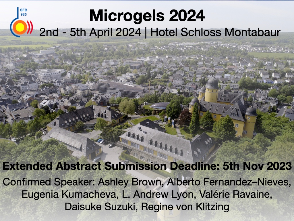We are happy that we have already received a lot of abstracts, but we decided to extend the submission deadline to 5th Nov 2023. If you have not used the opportunity yet, please submit an abstract for #Microgels2024 and join our conference in April! microgels2024.rwth-aachen.de