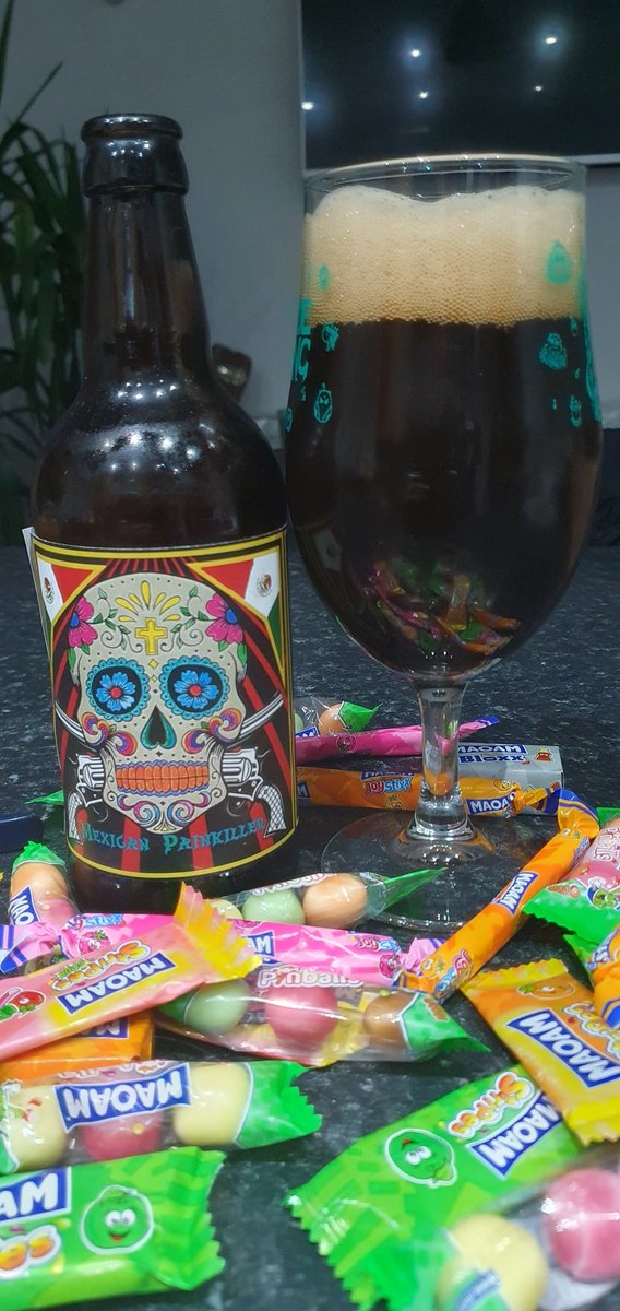 In defiance of my self imposed midweek drinking restrictions, and because it's Latin America's Day Of The Dead celebrations, I'm having a Mexican Painkiller chili stout.
I brewed the beer around this time last year and it's aged wonderfully.
#DayOfTheDead #homebrew #Manchester