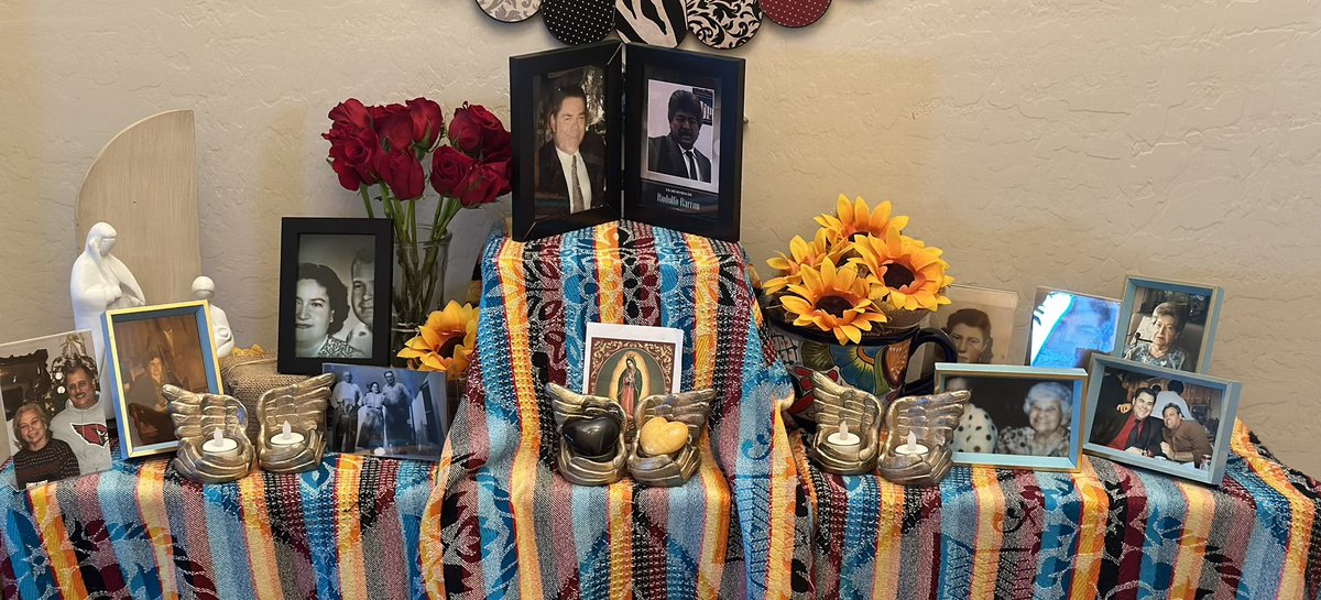 Our family altar for Día De Los Muertos. Eddie and I talk about our fathers and grandparents to EJ as much as we can.  We feel and pray for their guidance today and every day. #TataTarzan #TataRudy #NanaLolita #NanaTinita  #NanaRefugio #TataJesus #TataDavid #TioFelix #TioJose