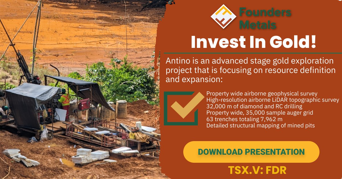 Learn more about the Antino Gold project in Suriname

fdrmetals.com/_resources/pre…

$FDR.V #gold #foundersmetals #goldexploration #tsxv #mining #highgradegold #suriname #mineralexploration