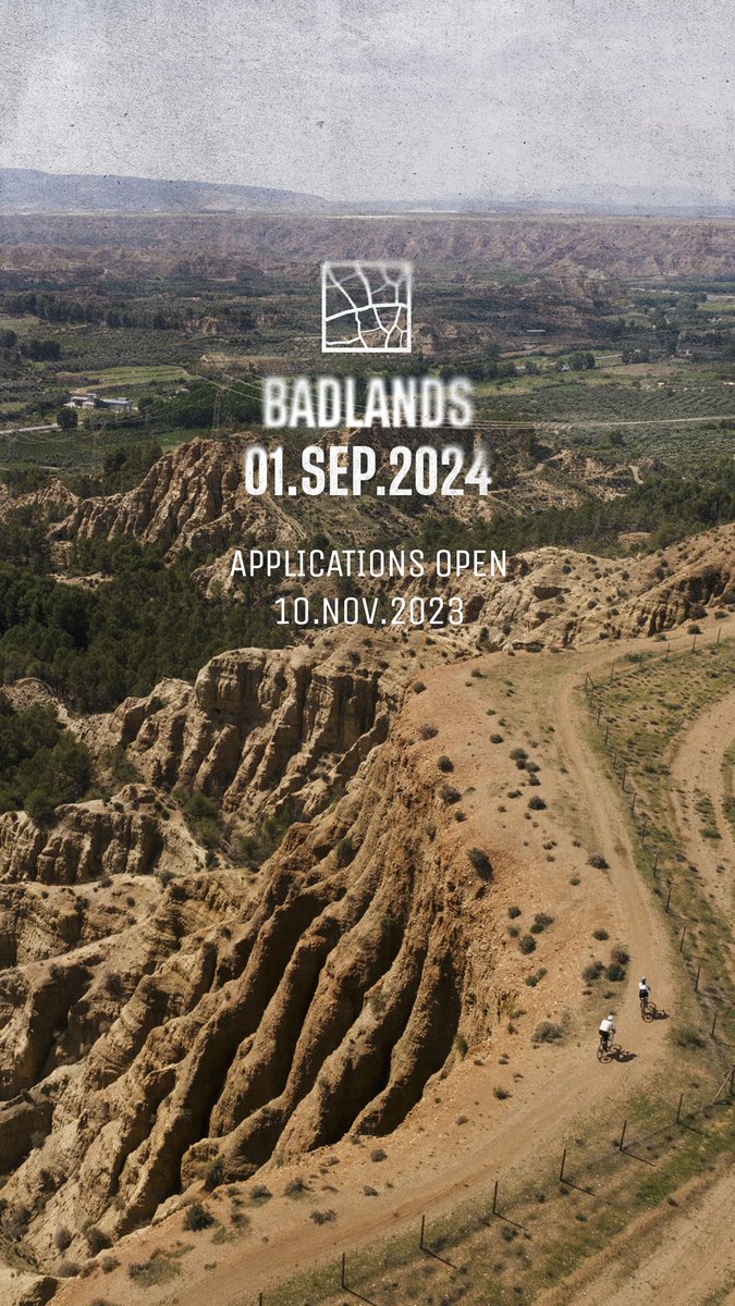 ¿Estáis preparados/as? El próximo 10 de noviembre se abre el periodo de inscripciones para #Badlands 2024. ¡Se acerca la fecha!

En esta edición, desde #VOLATA repetiremos experiencia como media partner 🙌🏽

Toda la info: badlands.cc/badlands2024-e…