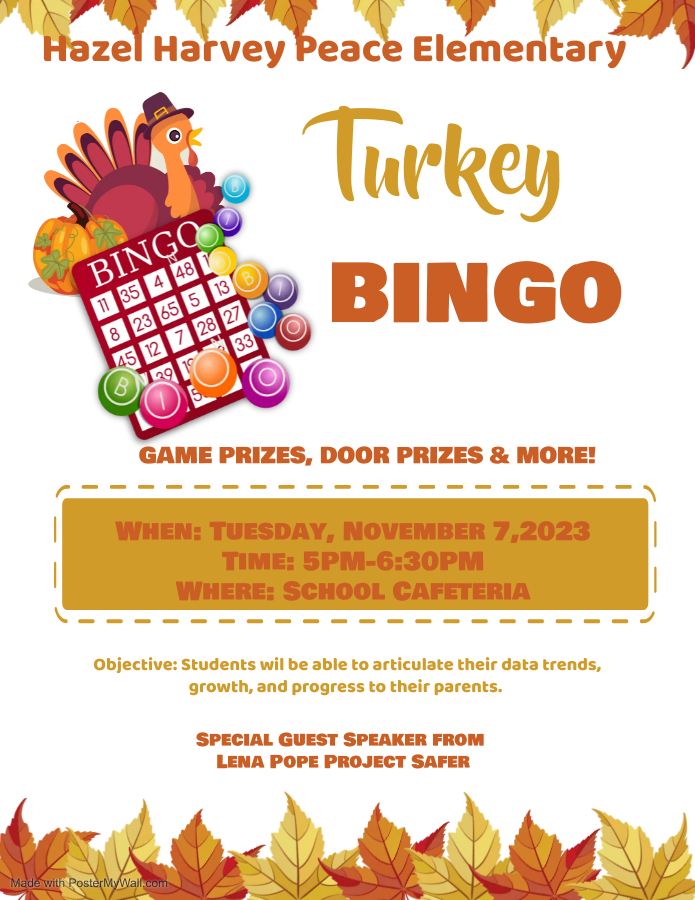 Join us next week for our Family Turkey Bingo!  It is sure to be lots of fun, laughs, and memories made.  We hope to see you there.