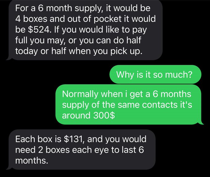 Bruh. Cuz i have two different scripts in my eyes my contact price has doubled. I almost shit myself<a href="/tag/throne"class="tags"><span>#throne</span></a><a href="/tag/wishlist"class="tags"><span>#wishlist</span></a>