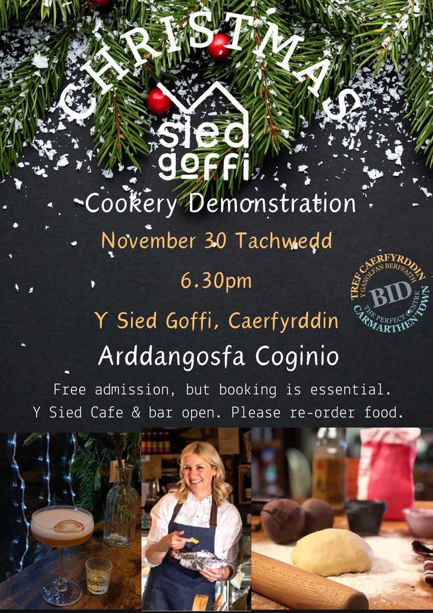 Fancy a free Christmas cookery demo ( sponsored by <a href="/BidCarmarthen/">BID Carmarthen</a> ) here’s the link 🧑🏻‍🎄🎄
ysied.co.uk/product/christ…