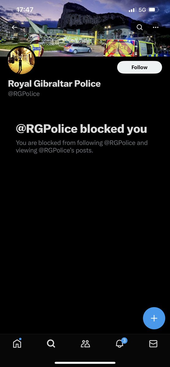 @Calderon76J Careful you will be blocked like me from royalgibraltarpolice on Twitter if you dare to criticize! @CoPRUllger shame the for e does not serve all of us!