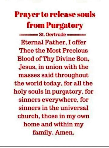 Padre Pio said: 'We must empty purgatory with our prayers!'

Say this prayer today and everyday to release poor souls from purgatory!

He also said: 'When we pray for the souls in purgatory, we always get something back.' #AllSoulsDay