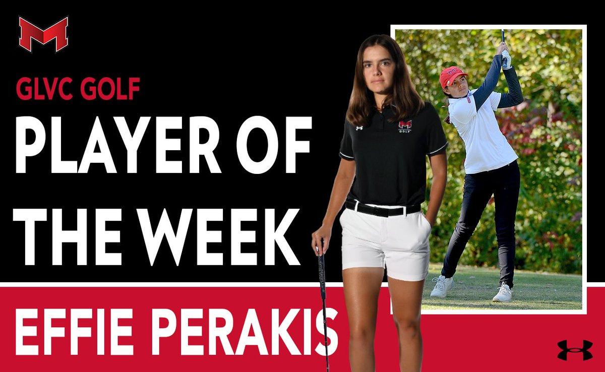 ⛳️Big congrats to @maryvillewgolf freshman Effie Perakis as she was selected the GLVC Women's Golf Player of the Week! 🐾⛳️#BigRedM #GLVCwgolf 📰- tinyurl.com/bdy9js9s