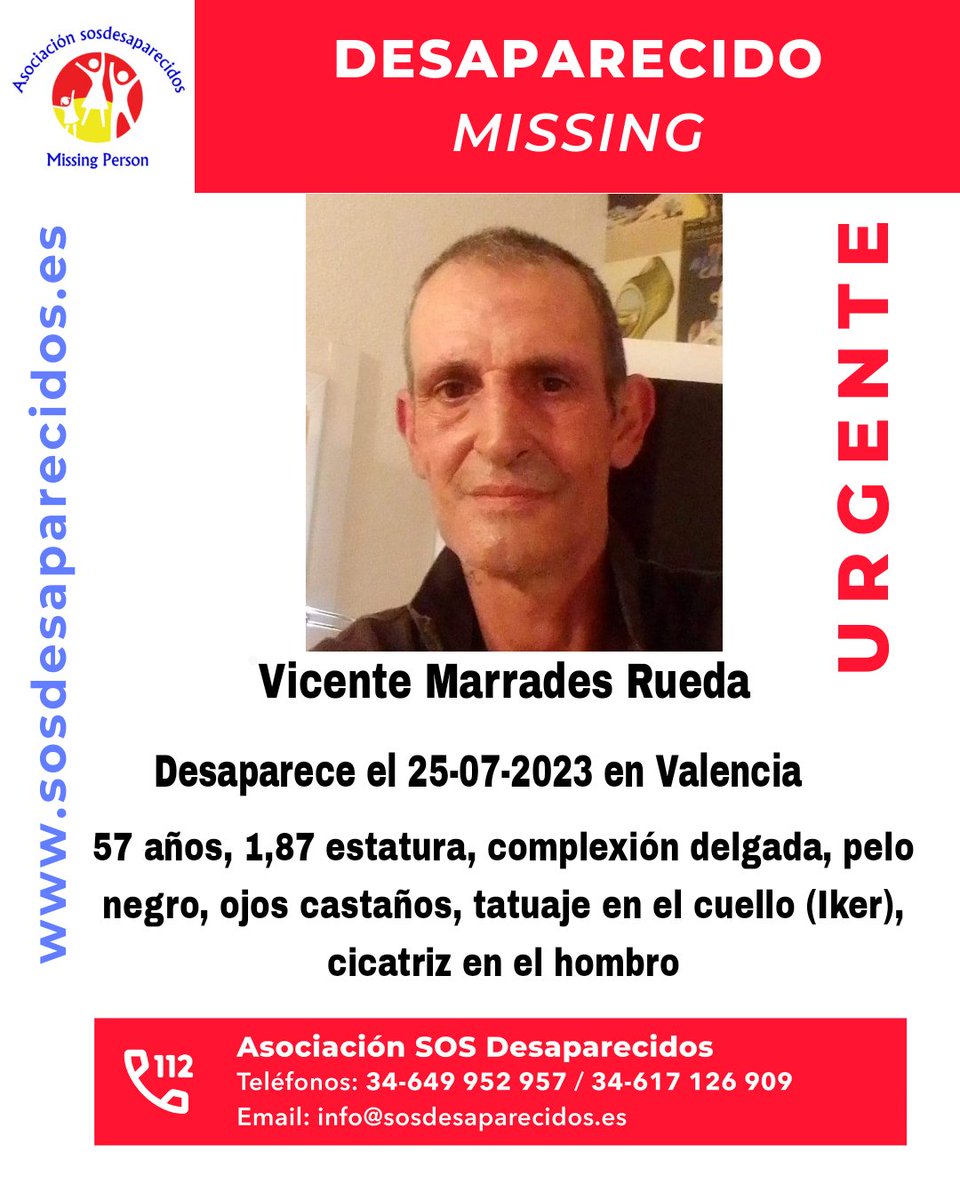 ALERTA DESAPARECIDOS (@sosdesaparecido) on Twitter photo 🆘 DESAPARECIDO
#desaparecido #sosdesaparecidos #Missing #España #Valencia
Fuente: sosdesaparecidos
Síguenos <a href="/sosdesaparecido/">ALERTA DESAPARECIDOS</a> 🆘 DESAPARECIDO
#desaparecido #sosdesaparecidos #Missing #España #Valencia
Fuente: sosdesaparecidos
Síguenos <a href="/sosdesaparecido/">ALERTA DESAPARECIDOS</a>