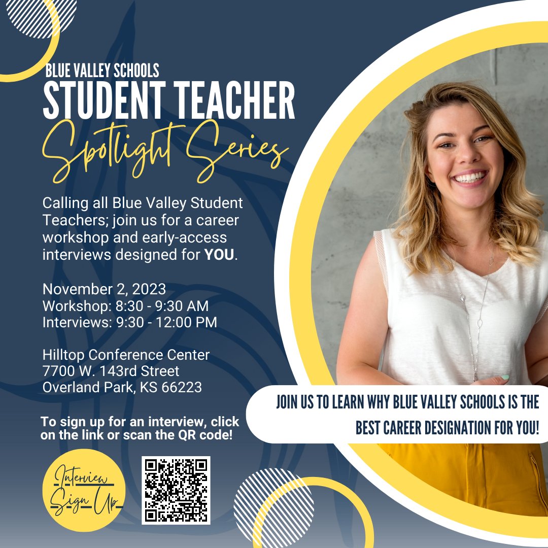 Kelly Wessel (@kellywessel) on Twitter photo We💙our student teachers! Spent a fabulous morning getting to know them & showcasing why <a href="/bvschools/">Blue Valley Schools</a> is the #1 district & top employer! Thank you to those who attended our ST Spotlight Series today! If you don't have a ST placement yet for spring - request BV!!! We💙our student teachers! Spent a fabulous morning getting to know them & showcasing why <a href="/bvschools/">Blue Valley Schools</a> is the #1 district & top employer! Thank you to those who attended our ST Spotlight Series today! If you don't have a ST placement yet for spring - request BV!!!