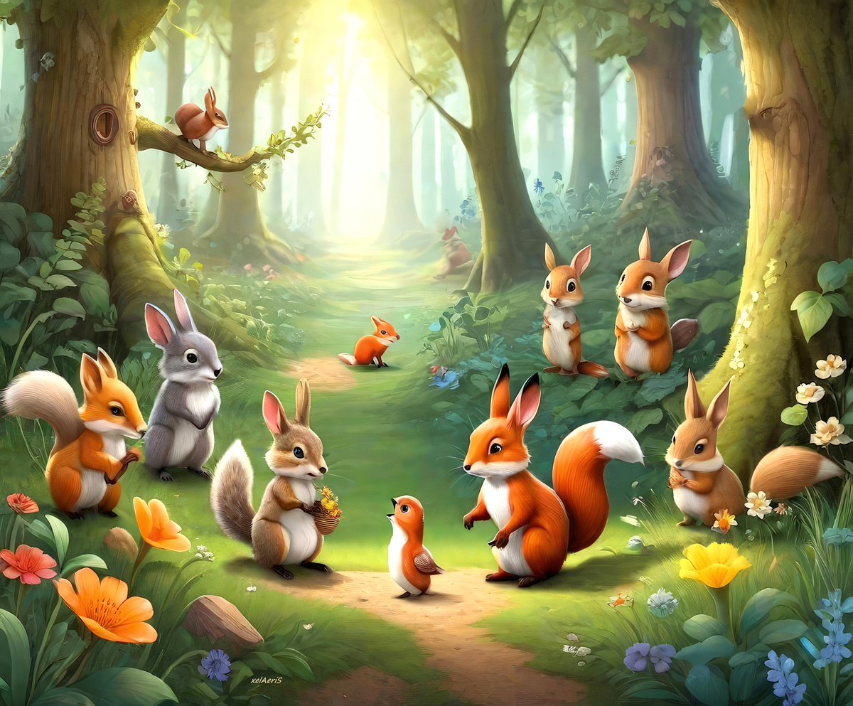 Painting of a peaceful fairytale forest
Genre Fairytale Style: Digital Art, Child book
#bunny #artgallery #peaceful #animals #pets #Sweet #Romantic #nature #xelaeris #art #digitalart #painting #artwork #forest #nft #rabbitlove #rabbit #fairytale #childbooks #style