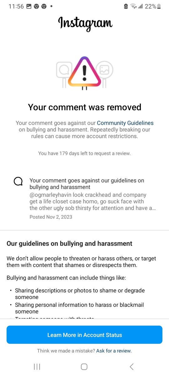 mpulido83's tweet photo. Instagram bots and trolls love to instigate until their feelings get hurt. 🤷🏻‍♀️ idc https://t.co/HWc0FHp4y3
