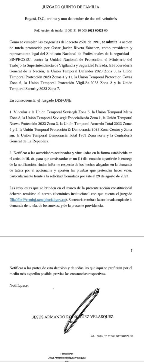 chiporivera's tweet image. "AL PARECER, SOLO AL PARECER" las acciones tomadas por @SINPROSEGN, DP y Tutela, en cuanto a la solicitud de la aplicación de la Ley 2101 de 2021, conllevaron a @MintrabajoCol a recular y manifestar que dicha Ley es aplicable a TODOS los trabajadores de la seguridad privada.