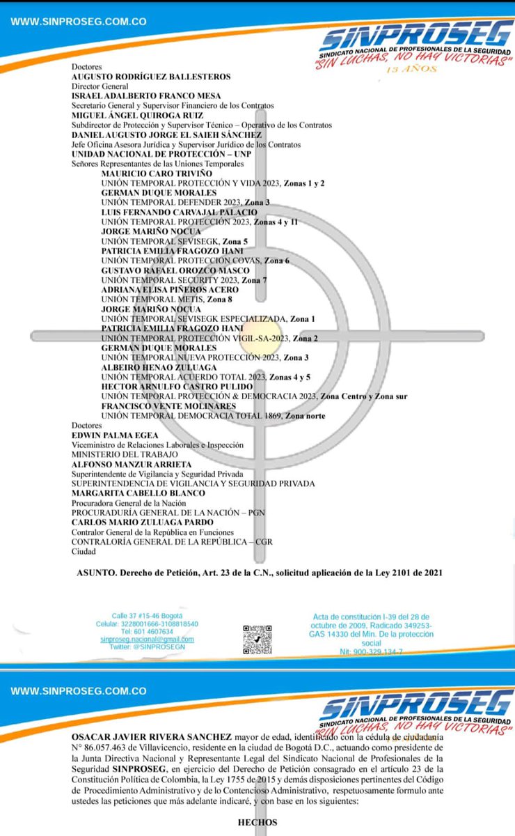 chiporivera's tweet image. "AL PARECER, SOLO AL PARECER" las acciones tomadas por @SINPROSEGN, DP y Tutela, en cuanto a la solicitud de la aplicación de la Ley 2101 de 2021, conllevaron a @MintrabajoCol a recular y manifestar que dicha Ley es aplicable a TODOS los trabajadores de la seguridad privada.